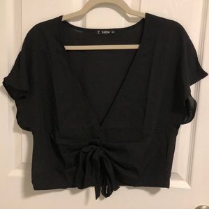 Black tie shirt